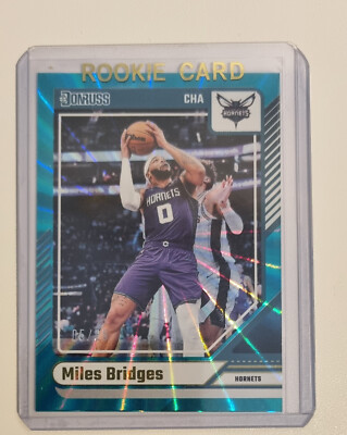 #37 Miles Bridges blue Disco Laser Panini Donruss Basketball 2024-25 /25