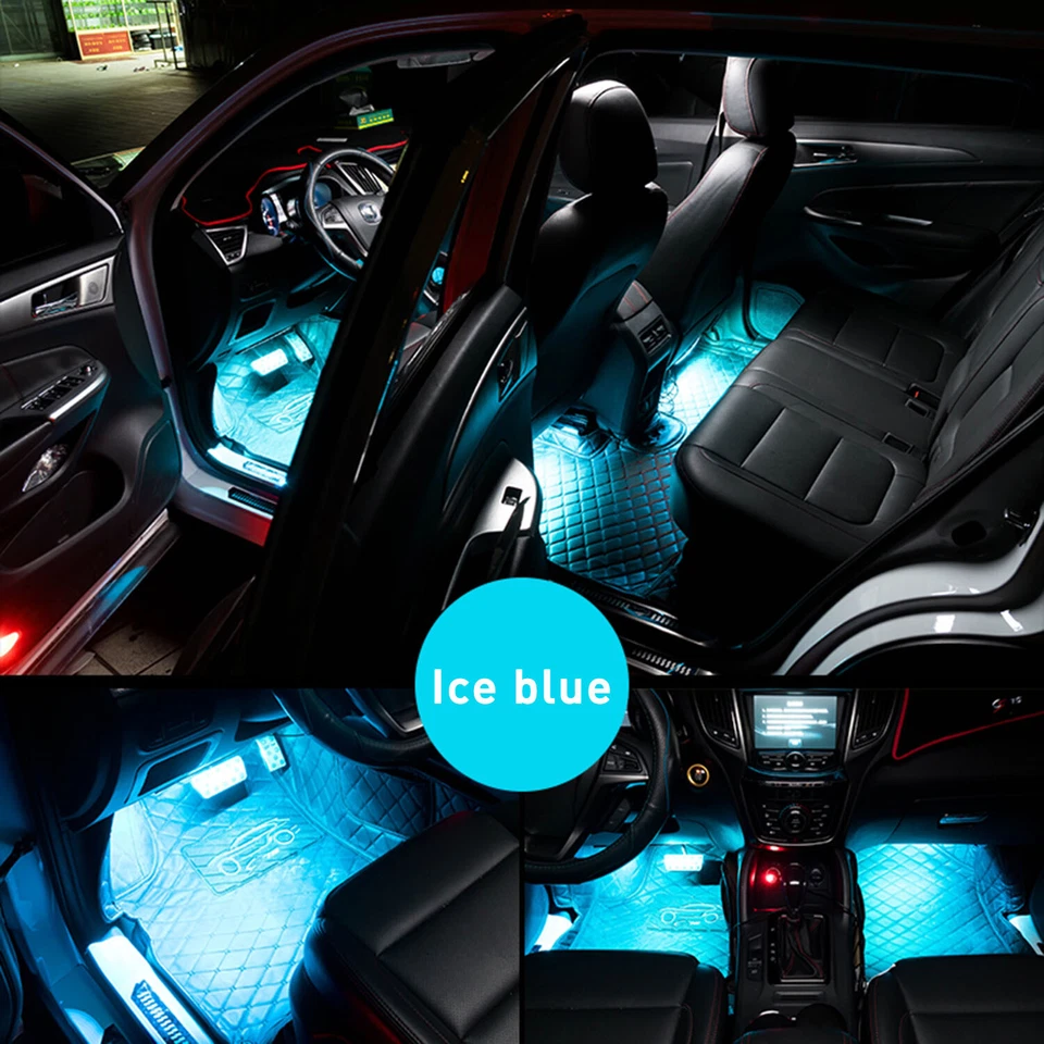 car RGB USB Phone Control LED Interior Atmosphere Light lamp for Dodge Jeep Ram - Image 4 of 4