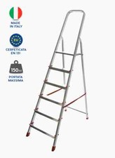 Scala in Alluminio Ultraleggro MARTINA altissima qualità Modello 5, 6, 7 Gradini