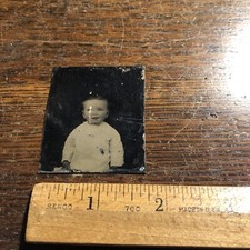 Antique Tintype Victorian Boy Child Civil War Era Photo Photograph