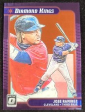 Jose Ramirez 2021 Panini Optic Purple Pandora Prizm #/99 Cleveland Guardians 