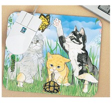Cat Springtime Kitties Mouse Pad