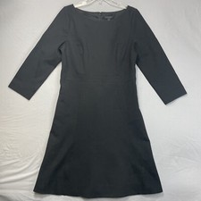 J Crew Women's Black Fit and flare sheath dress stretch ponte H9330 Size 14 $148