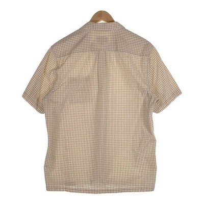 Supreme 21SS Gingham S Shirt Check Short Sleeve Beige Size L Used 