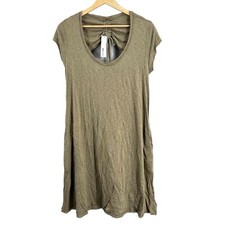 LAMade Dress Green Peek-a-Boo Back Scoop Neck Lightweight Size Medium New