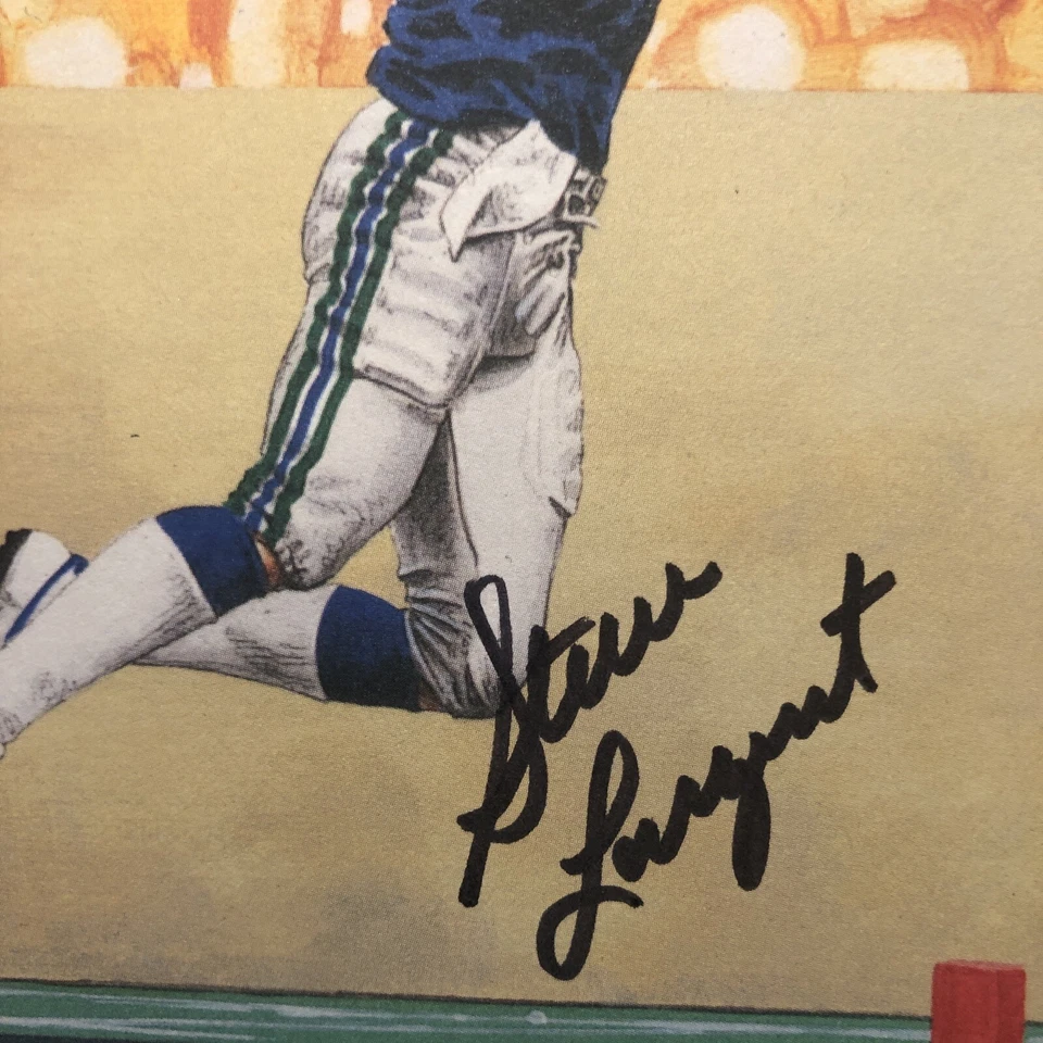 STEVE LARGENT Signed Goal Line Art Card Seattle Seahawks PSA/DNA AE11477 - Image 2 of 4