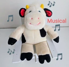 You are My Sunshine Cow Music Box Musical Plush Doll 10" Farm Animal Nursery 