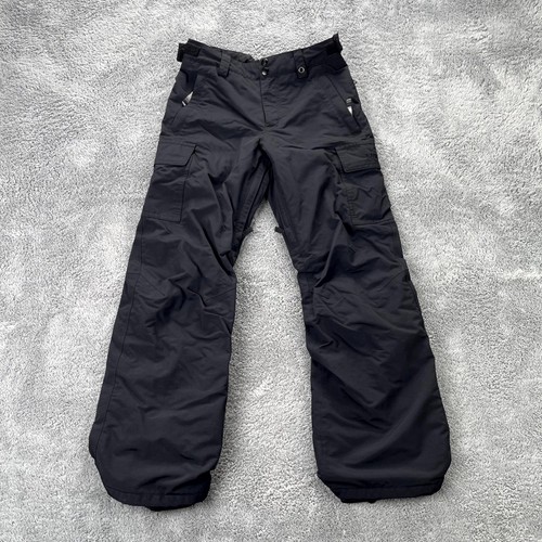 Burton Pants Boys Large Black Snowboarding Dryride Nylon Straight Leg Pocket Ski