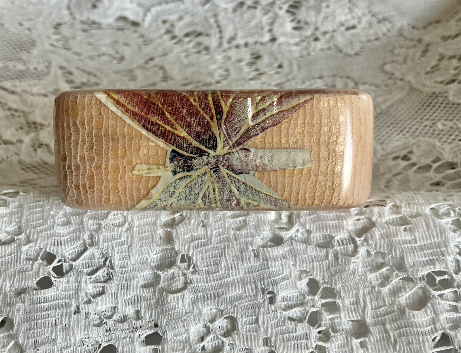 Completely Unique Decoupage Square Plastic Bangle - image 3