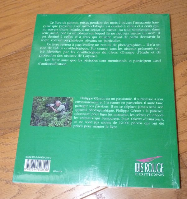 Oiseaux Damazonie Philippe Geraut