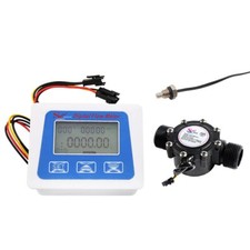Digital Water Flow Meter with G1 Thread Water Flow Sensor Displays Temperature