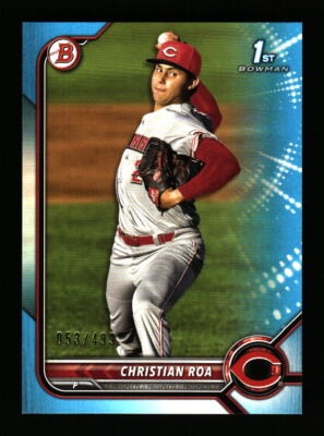 2022 Bowman Christian Roa /499 1st Sky Blue Cincinnati Reds | eBay