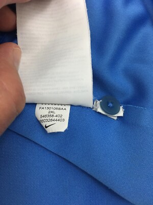 Nike RF Roger Federer 2013 US Open Tennis Polo Shirt Mens 2XL Blue