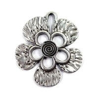 Minott AnhäNger Blume Aus Versilbertem Messing 13459