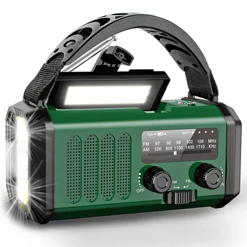 10000mAh Wind Up Solar Radio Hand Crank Emergency FM/AM USB Charger Led Torch UK - Picture 13 of 14
