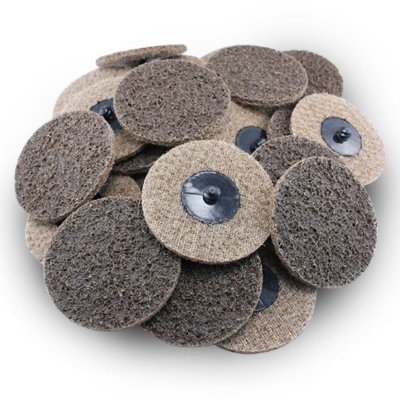 50p 3'' Coarse ROLL LOCK SANDING DISC roloc scotch pads Made in USA ! Heavy Duty