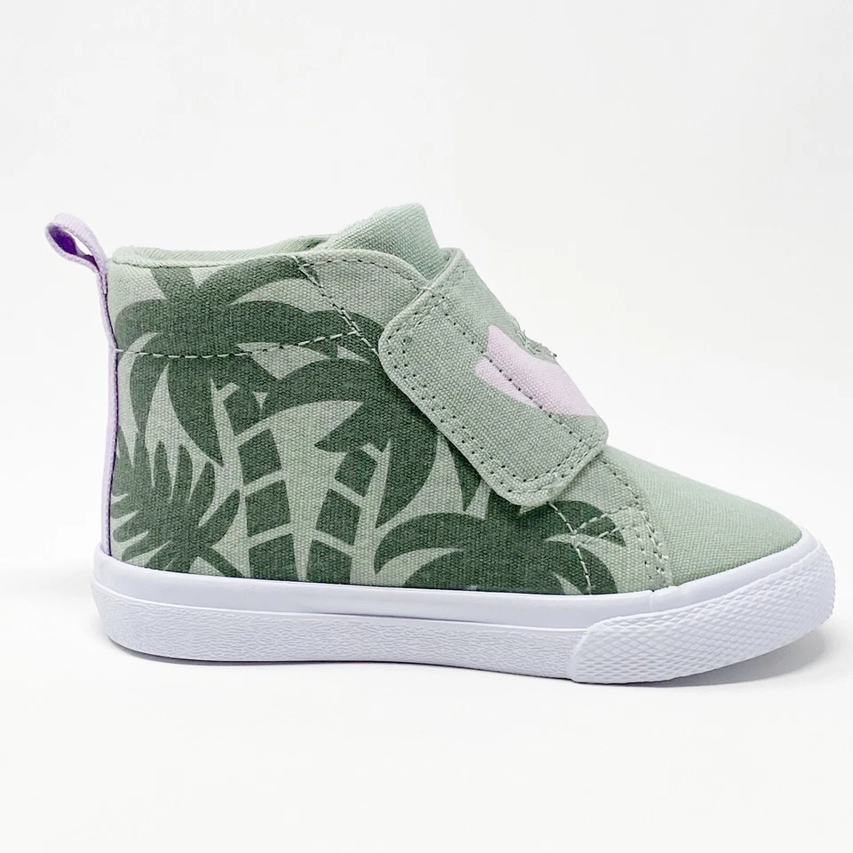 Cat & Jack 学步儿童高帮帆布运动鞋粉彩夏季野生动物园动物鞋 6 码 — 第 4/4 张图片