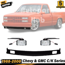 New Front Bumper Lower Valance W Fog Light For 1988-2000 Chevy Gmc Ck Series