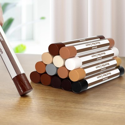 Wood Filler Sticks,12colors Wood Wax Crayons for Repairing Scratches, Scuffs,...