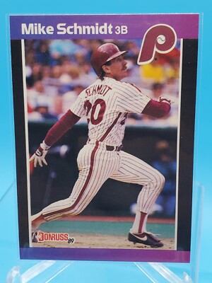 1989 DONRUSS #193 MIKE SCHMIDT Philadelphia Phillies Rare ERROR no DOT after INC