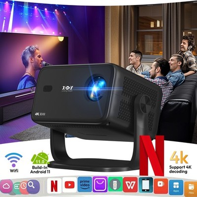 XGODY 510ANSI Mini Beamer Full HD 1080P WiFi Bluetooth Android 11 Projektor 4K