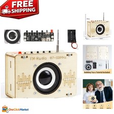 DIY Wooden Radio Kit - STEM Toy for Kids Ages 6-14 Fun Educational Gift