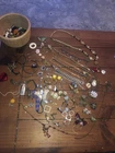 Large Mixed Lot Vtg Costume Jewelry Rings Earrings Bracelets Necklaces