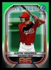 2021 BOWMAN SCOUT'S TOP 100 REFRACTOR GREEN #BTP-86 AUSTIN HENDRICK 17/99