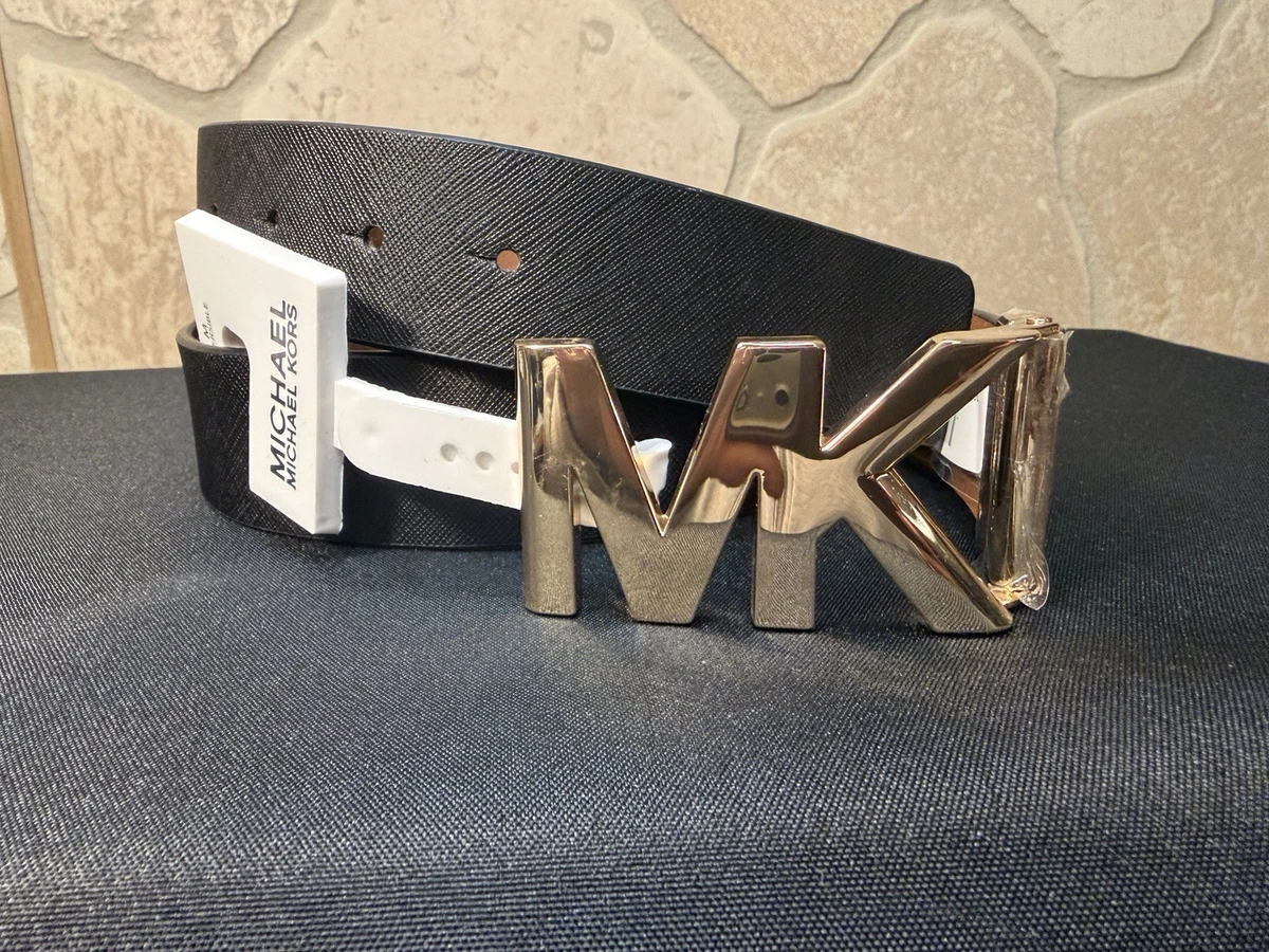 Michael Michael Kors blush pink leather belt with tortoise shell MK buckle Style meets function with our new Nolita. Wear it as a  main image 4