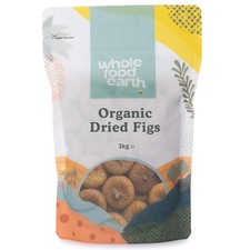 Wholefood Earth Organic Dried Figs ? 3 kg | Raw | Sundried | GMO Free | Vegan |