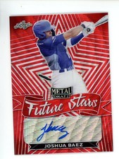 JOSHUA BAEZ 2021 LEAF TRADING FUTURE STARS RED ROOKIE AUTO /3