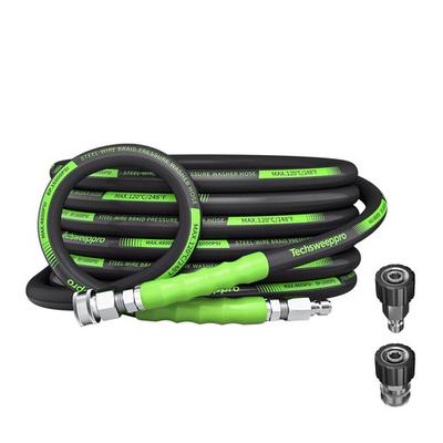 #ad 4800PSI Pressure Washer Hose 25FT with 3 8quot; Swivel Quick Connect for Cold Hot... $70.46