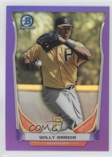 2014 Bowman Chrome Prospects Purple Refractor 62/150 Willy Garcia #BCP9 3v0