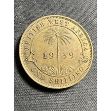 1939 British West Africa 1 Shilling Nice Coin! Z3480