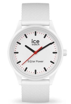 Ice-Watch ICE 018390 solar power Polar Medium Mesh unisex Uhr Silikon weiß Neu