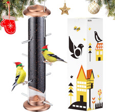 Nyjer  Thistle Bird Feeder for Outdoors Hanging  Finch Feeders for Outside  Metal