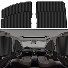 XCBYT Car Window Shades - 4 Pack Privacy Curtains CL-BY-4PCS F R , black