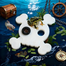 Floating Fish Tank Decoration, Pirate Ship Aquarium Decor and Sunken Shipwreck F