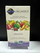 Garden of Life Organics Prenatal 30ct Energy,Nutrition,Healthy Fetal Development