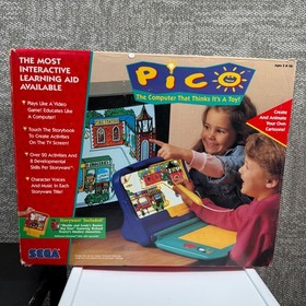 Sega Pico Learning System Console Bundle 7 Games, OEM Cables, Box TESTED Working