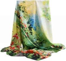 100 Mulberry Silk Scarf-Printed or Solid Color 35  Square Large Silk Hair Hea