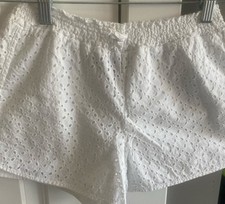 Polo Girls 14 year Shorts White Eyelet Floral Lined