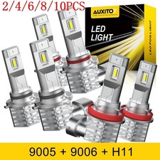 AUXITO 9005 9006 Headlight Bulb Conversion H11 Combo LED White Super Bright 2/4X