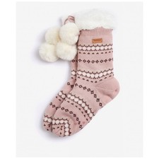 Image of Barbour - FAIRISLE, Lounge Socks. ONE SIZE.   CHOCOLATE MIX.