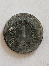 1946 1 Swiss Rappen Coin Swizerland