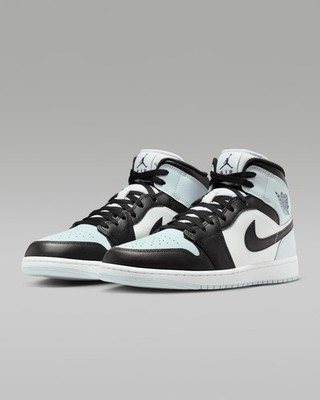 Nike Air Jordan 1 Mid Shoes Black Squadron Blue White DQ8426-002