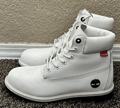 Timberland 6 Inch Heritage Helcor Boots White Color Youth Boy Size-5