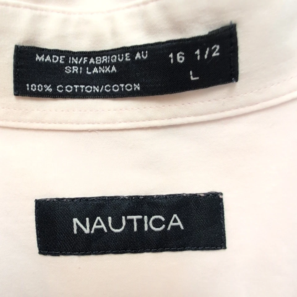 Chemise Nautica Rose Pâle / Taille L-XL / 100% Coton / Manche Courtes / Poche - Photo 2/4