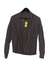 AllSaints Women's Cardigan S Grey Viscose with Cotton V-Neck Cardigan