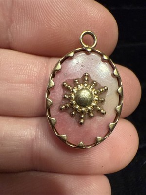 Yehwang Pendant Rose Colored Gold Tone Starburst (Lot# 742)